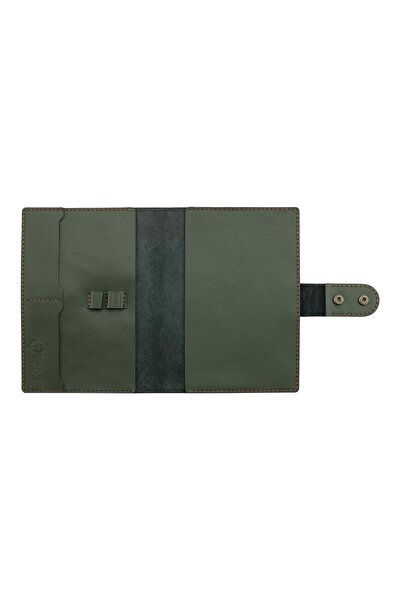 twingold A5 Notebook and Agenda Cover - 100% Tiesto Leather - Ko10002 - Khaki