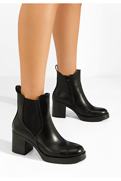 B T Shoes Čierne členkové čižmy Naleia