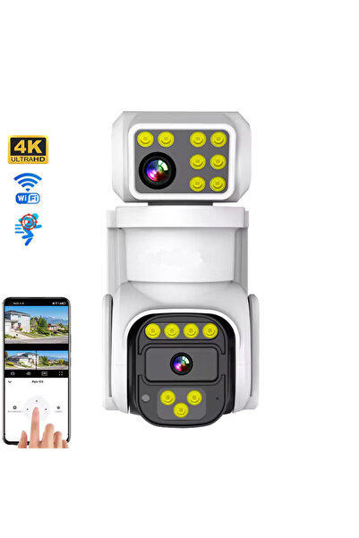 OEM WIFI/IP Surveillance Camera, PTZ, TSS-S291, with 2 Lenses, 4MP/4MP Ultra HD, Night Vision