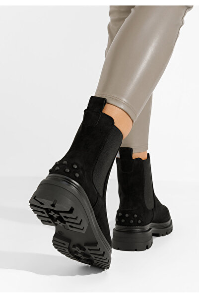 B T Shoes Ghete chelsea dama Sallia negre