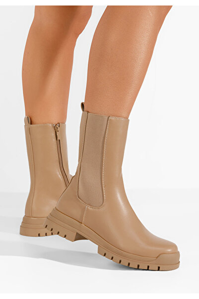 B T Shoes Μποτάκια Chelsea γυναικεία Meryl μπεζ