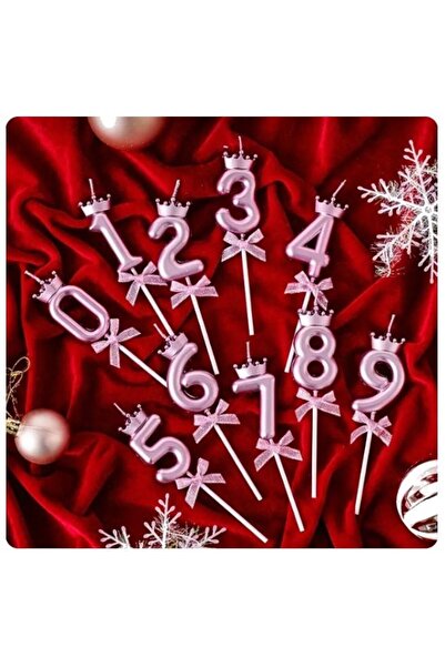 Flippy Number 6 Candle, Flippy, Crown with Bow Model, For Cake, 6 x 2.5 cm Purple