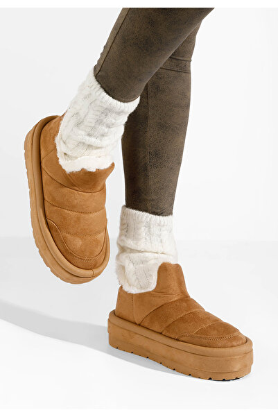 B T Shoes Camelové kotníkové zimní boty Hilaria