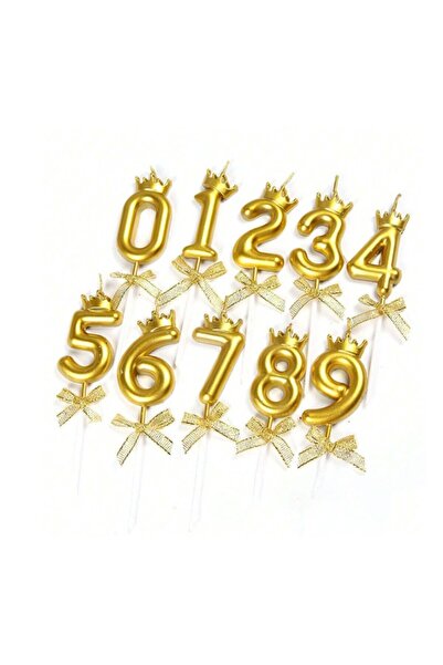 Flippy Cake Candle Number 7, Crown Model, Gold, Flippy, Party