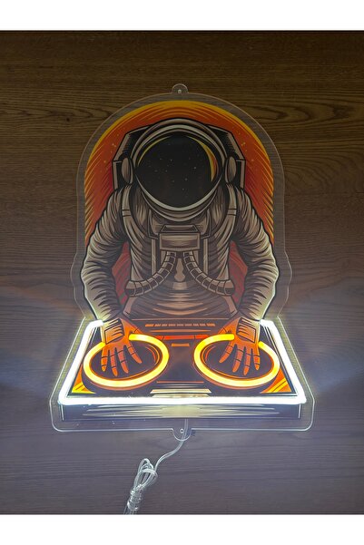 BY-LAMP DJ Astronot Figürlü NEON Lamba