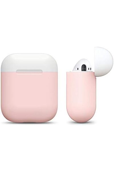O Ozone Ozone Duo Series AirPod Case with Portable Keychain Silicone Cover for AirPod 1/Airpod 2 Pink