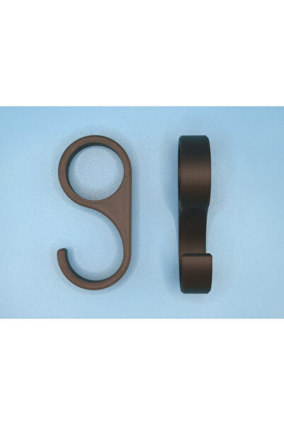 DU&ER Set of 5 Closet Hanger Hooks - Compatible with 25 mm Hanger Pipes, Blac...