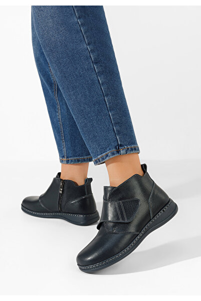 B T Shoes Ghete dama piele Roja navy