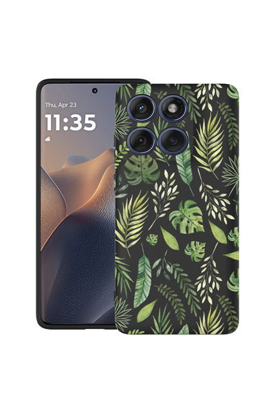 bestcase Carcasă antișoc pentru Motorola Edge 60 Pro cu design frunze verzi, 2043681 B 77