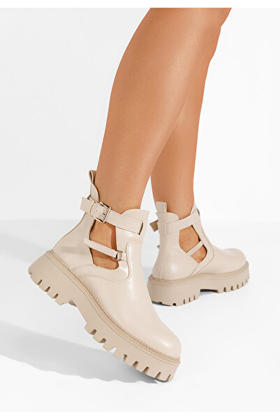 B T Shoes Γυναικεία μποτάκια Harper μπεζ