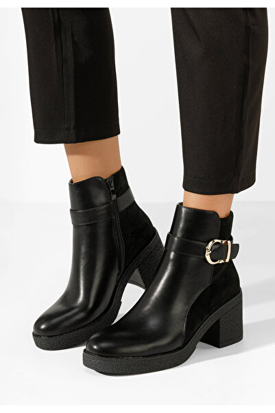 B T Shoes Γυναικεία Μποτάκια Hasina Μαύρα