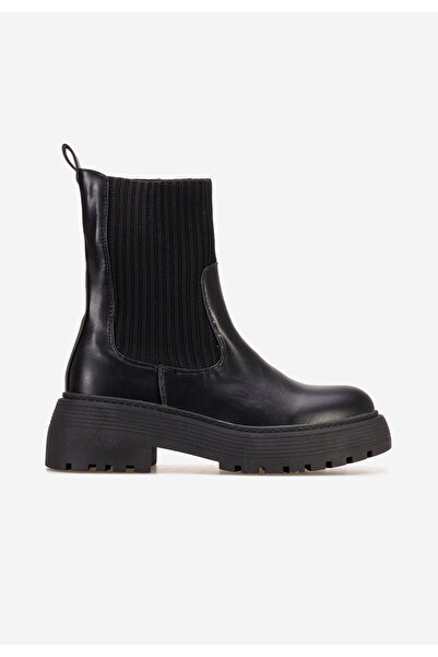 B T Shoes Černé dámské kotníkové boty Ezora