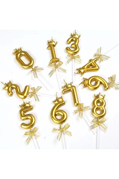 Flippy Cake Candle Number 2, Crown Model, Gold, Flippy, Party