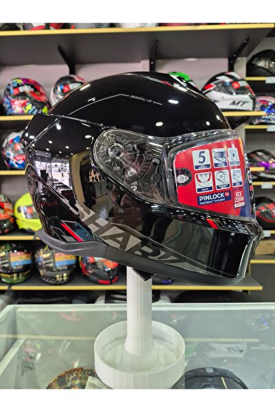 Shark Skwal İ3 Blank Sp Parlak Siyah Kapalı Kask KAR