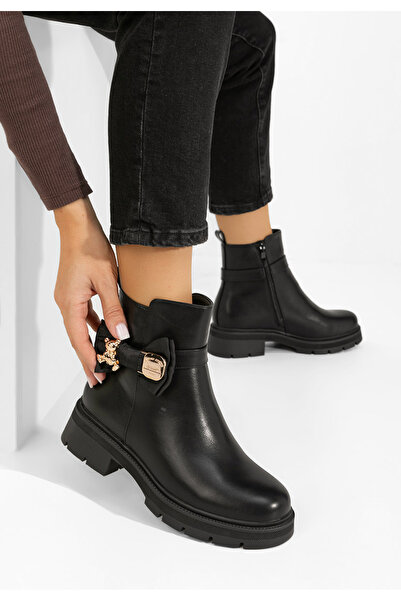 B T Shoes Γυναικεία μποτάκια Melainne Μαύρα