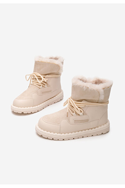 B T Shoes Γυναικεία μποτάκια Casimira μπεζ