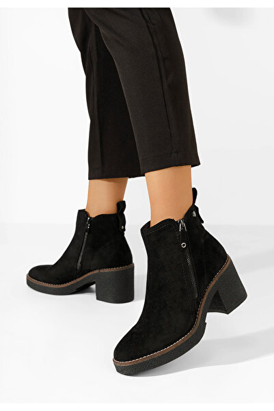 B T Shoes Γυναικεία Μποτάκια Radika Μαύρα