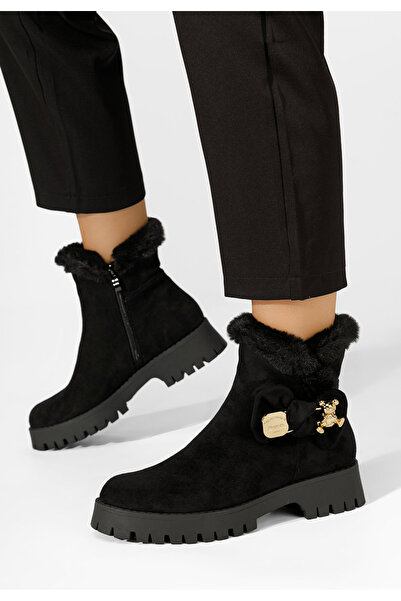 B T Shoes Χειμερινά Αρβυλάκια γυναικείες Eileen Μαύρα