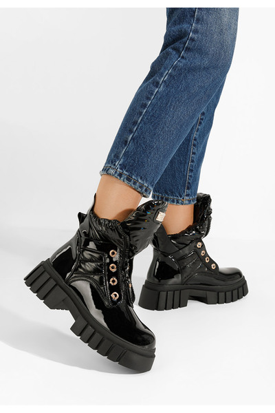 B T Shoes μποτακια πλατφορμεσ Granava Μαύρα