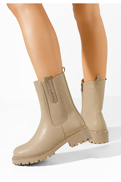 B T Shoes Μποτάκια Chelsea γυναικεία Nellie Χακι