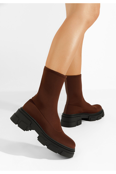 B T Shoes Γυναικεία μποτάκια Sumeria καφε