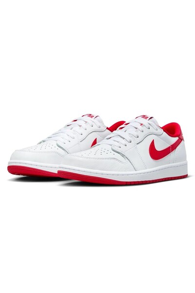 Nike Air Jordan 1 Retro Low OG Leather Unisex Sneaker Hakiki Deri Unisex Günlük Spor Ayakkabı Beyaz