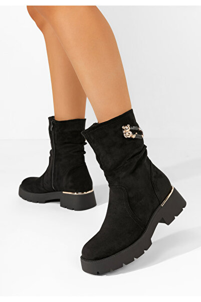 B T Shoes Γυναικεία μποτάκια Tonise Μαύρα