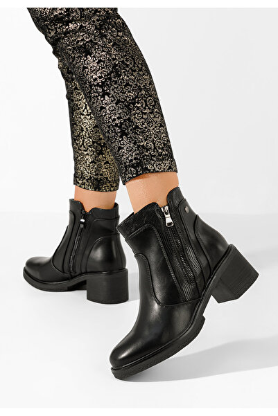 B T Shoes Γυναικεία Μποτάκια Caleiaja Μαύρα