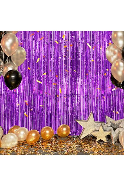 Flippy Fringe Curtain, Flippy, Party Decor, for Photo Background, Colorful, Size 100x200 cm, Light Purple
