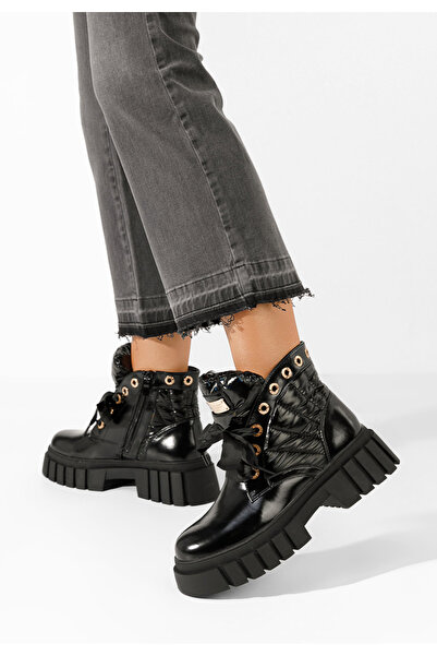 B T Shoes Γυναικεία μποτάκια Norana Μαύρα