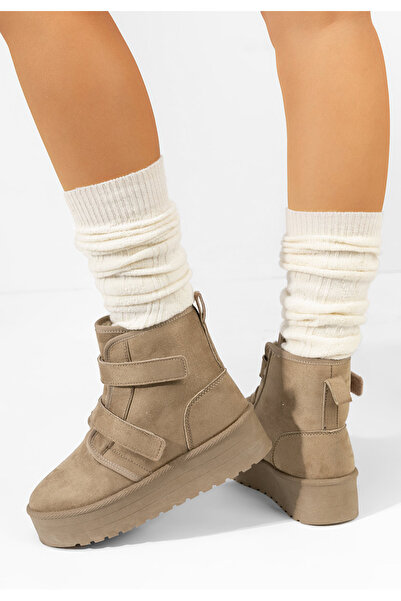 B T Shoes Mποτάκια πλατφόρμα Dagmar χακι