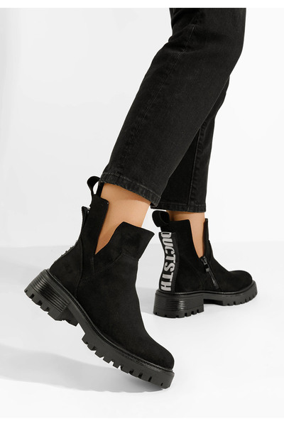 B T Shoes Γυναικεία μποτάκια Valene Μαύρα