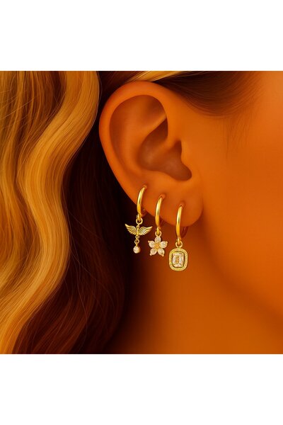 BY YASİN TOPÇU "Angel Touch Charm Trio - Gold"