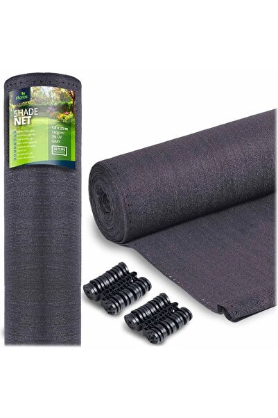 Plonos Plasa umbrire, material HDPE rezistent, 90% umbrire, gramaj 140 g/m², protectie UV, 50 de cleme