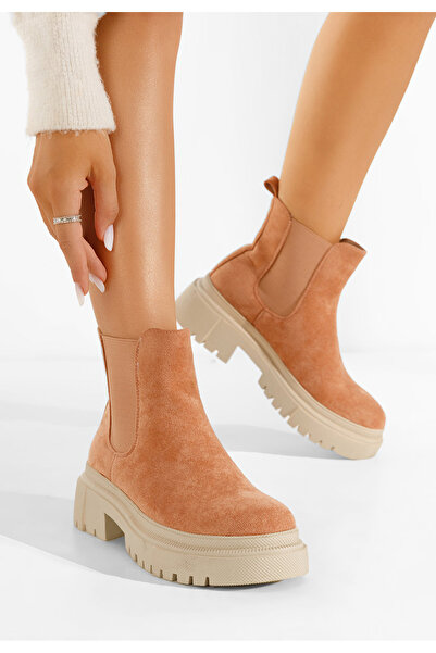 B T Shoes Oranžové dámské chelsea boty Aretha