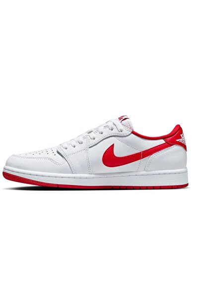 Nike Air Jordan 1 Retro Low OG Leather Unisex Sneaker Hakiki Deri Unisex Günlük Spor Ayakkabı Beyaz