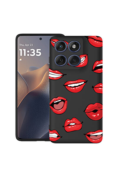 bestcase Carcasă antișoc pentru Motorola Edge 60 Pro cu design buze - model sărut, 2043681 B 1431