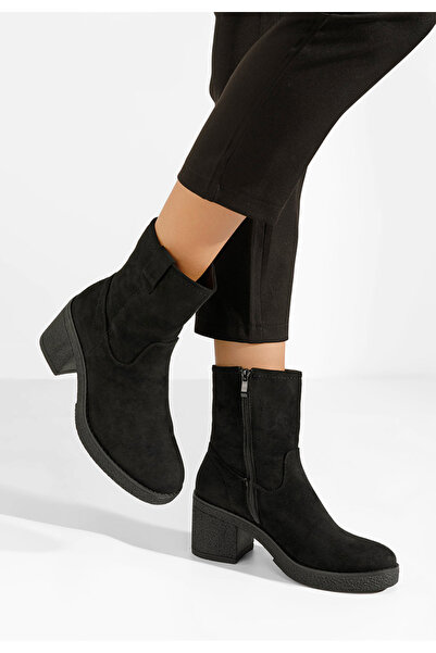 B T Shoes Ghete cu toc Idika negre