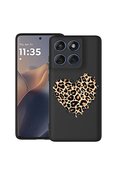 bestcase Carcasă antișoc pentru Motorola Edge 60 Pro cu design leopard și inimă, 2043681 B 761