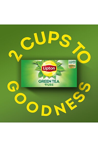 Lipton Pure Green Tea Value Pack 50 Teabags 75 gNatural Antioxidant Rich Drink for Daily Wellness
