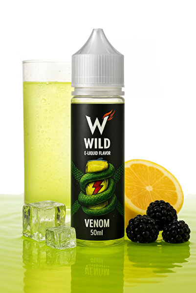 WILD VENOM - Premium Likit Aroma 50ml - Enerji içeceği, Ekşi, Karadut - Nargile Likit Tatlandırıcı