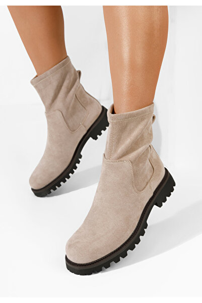 B T Shoes Γυναικεία μποτάκια Javana μπεζ