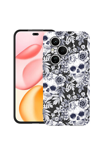 bestcase Carcasă antișoc pentru Honor 400 Pro cu design craniu alb-negru, 204...