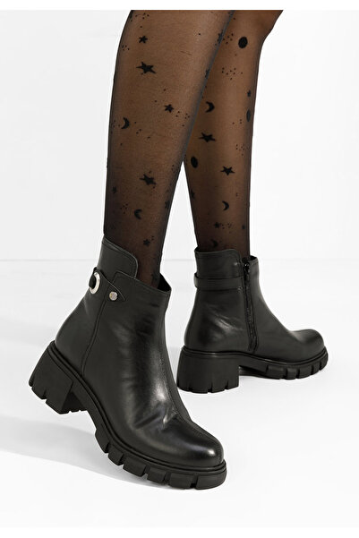 B T Shoes Ghete dama piele Netalia V2 negre