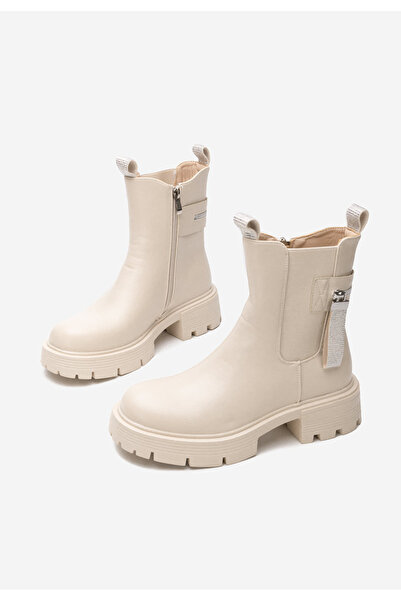 B T Shoes μποτακια πλατφορμεσ Angila μπεζ