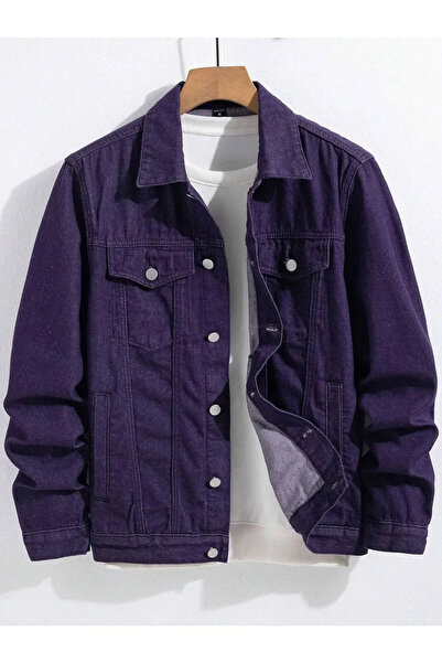 Wkm Denim Casual ανδρικό τζιν μπουφάν με κουμπιά και τσέπες