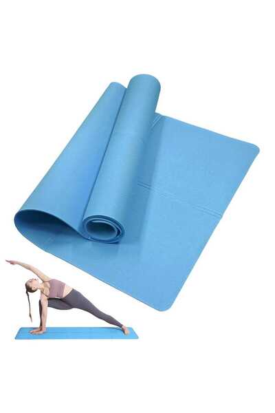 Choice سجادة يوغا رياضية زرقاء فاتحة مصنوعة من إسفنج EVA المريح بسمك 4 مم، سج...