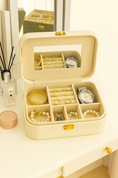 Evistro منظم صندوق مجوهرات السفر من الجلد، منظم مجوهرات، منتج مستورد مقاس 20 ...