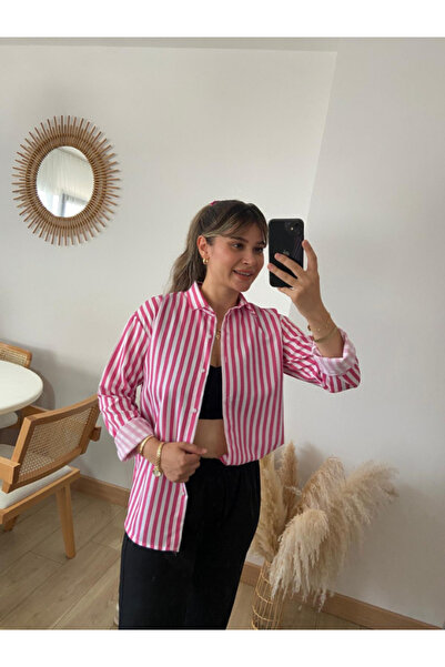 MODA Kadın Oversize Basic Uzun Gömlek