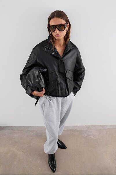 Stradivarius Oversize Suni Deri Ceket